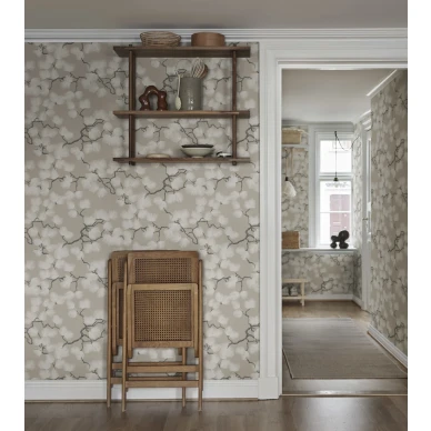 S10326 Beige Pine tapetti olohuoneessa image