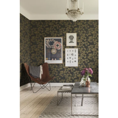 Sandbergin musta puutapetti Pine 804 99 image