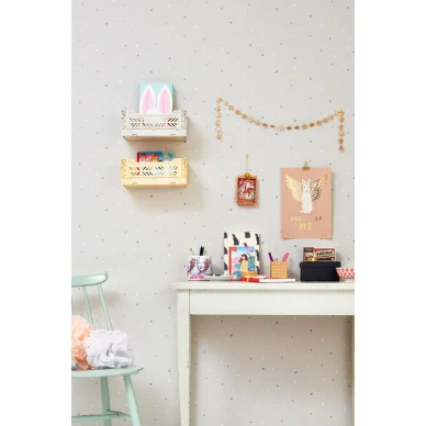 Majvillan Stardust ljusgrå tapet image