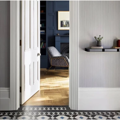 Perpetual randig tapeter i grå färg image