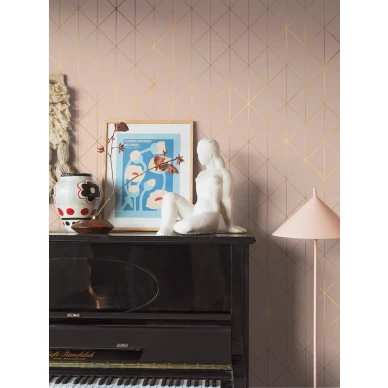 Borastapeter Diamonds vaalea roosa olohuoneen tapetti image