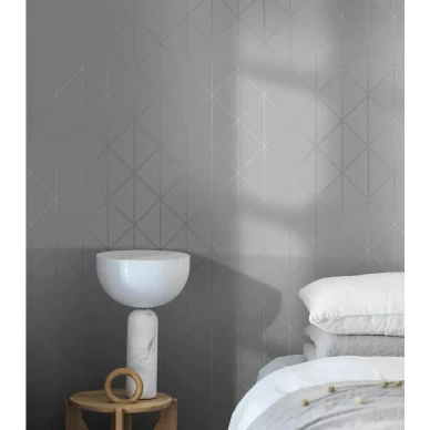 Grafisk tapeter Diamond i grå image