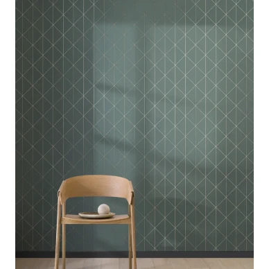 Grafisk tapeter Diamond i grön image