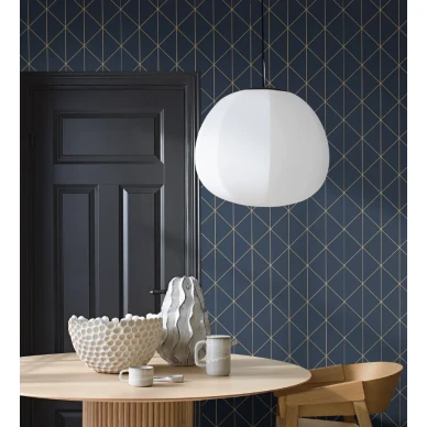 Grafisk tapeter Diamond i mörkblå image