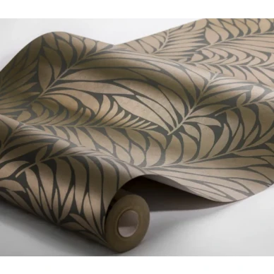 MayFair tapeter på svart bakgrund med gula löv image