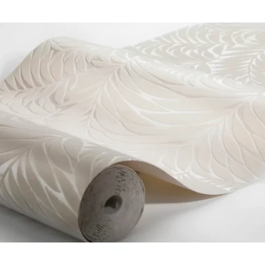 MyFair tapeter med krämfärgad bakgrund och vita löv image
