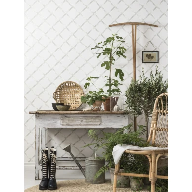 Sanduddin Bladtapeter på vit bakgrund och grön löv skulle passa bra i kök ditt hem. image