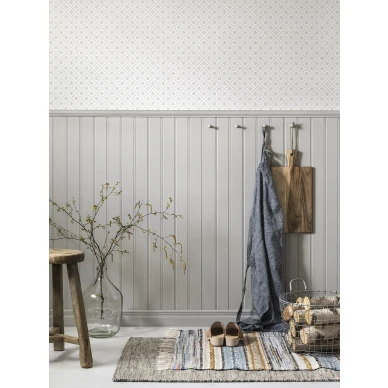 Sanduddin Veranta tapeter med retro romantiska grå blommor är väl lämpade för vestibul. image