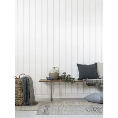 Sandudds Rand gråa randing tapet passar i alla rum i hemmet och kombineras med andra mönster image