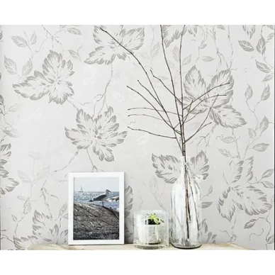 Harmaa hopea lehtitapetti Kukkakyonnos Sandudd 2965 2 image