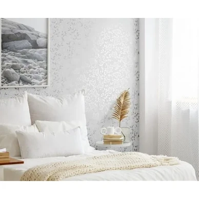 Harmaa lehtitapetti Kukkakyonnos Sandudd 2965 3 image