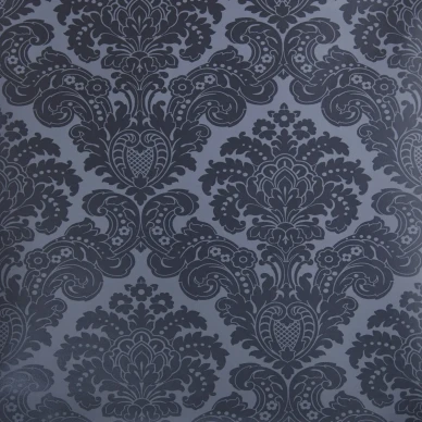 Sandudd svart papper tapet Rococo passar i det modern sovrummet image