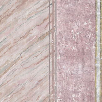 Foscari Fresco Scene vertikala randtapet med marmor mönster image