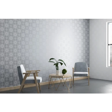 Pitsi harmaa hopea kuviollinen tapetti Sanduddilta 5338 5 image