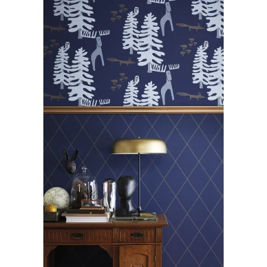 Salmiakki sininen ruututapetti Sanduddilta image