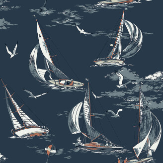 båt tapeter Sailboats på en mörkblå bakgrund image