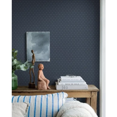 Windrose -kompass tapet med mörkblå bakgrund och grått mönster image