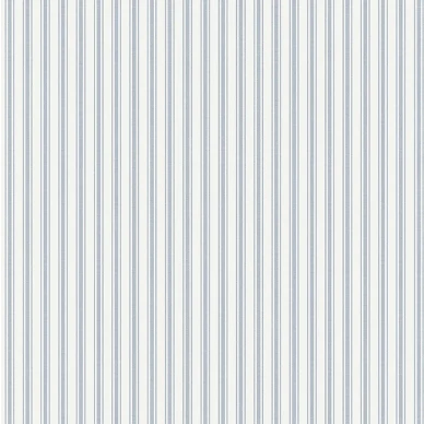 Aspö Stripe tapet på vit bakgrund och ljusblå ränder image