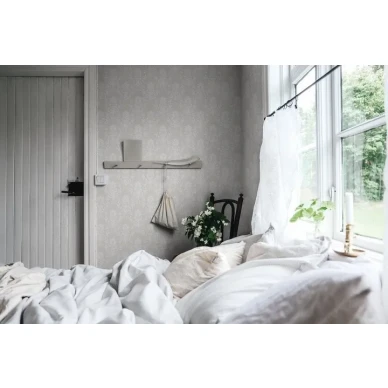 medaljong tapeter Alva på beige bakgrund och vitt mönster image