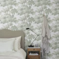 S10381 Raphael tapetti Light Green makuuhuoneessa Sandberg