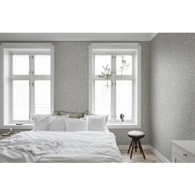 Karolina tapet med en beige bakgrund och blå lagerblad image