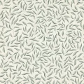 Karolina tapet med krämfärgad bakgrund och gröna lagerblad