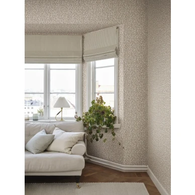 S10387 Karolina ruskea olohuoneen lehtitapetti Sandberg image