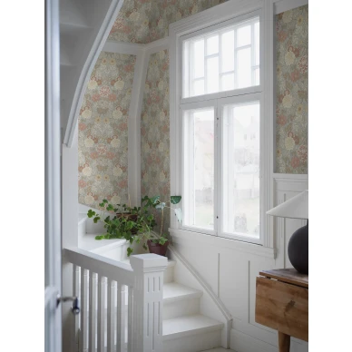 Siniharmaa Dahlia Garden tapetti 7692 Borastapeter image