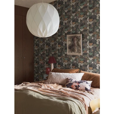 Borastapeter Cosmopolitan 4755 tumma multi graafinen makuuhuoneen tapetti image