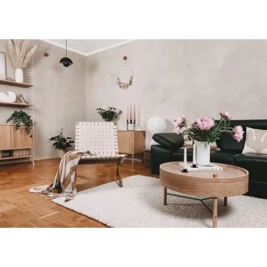 Noce ekologinen kalkkimaali olohuoneeseen Kalklitirilta kuva familienpunsch image