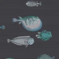 Aquario tummansininen kalatapetti Cole et Sonilta 114 16032