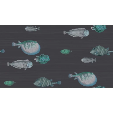 Cole & Son Acquario fisktapet mörkblå image