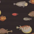 Cole & Son Acquario fisktapet svart