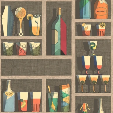 Cole & Son Cocktails tapet Multi image