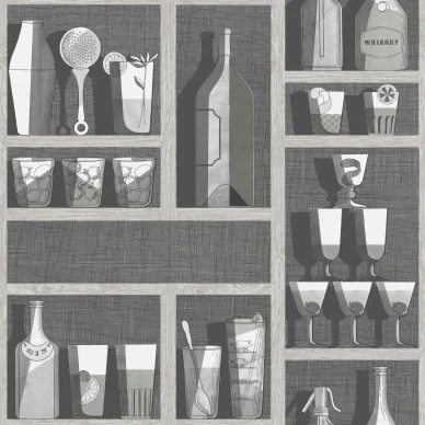 Cole & Son Cocktails tapet Soot and Snow image