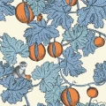Cole & Son Frutto Proibito tapet Cerulean and Orange