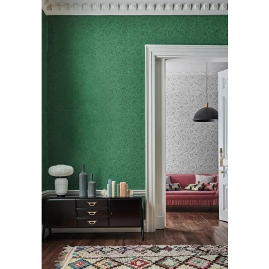 Cole & Son Malachite tapet Emerald and Black image