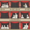 Cole & Son Teatro tapet Linen and Rouge