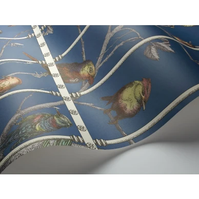 Cole et Sonin sininen lintutapetti Uccelli 114 11023 image