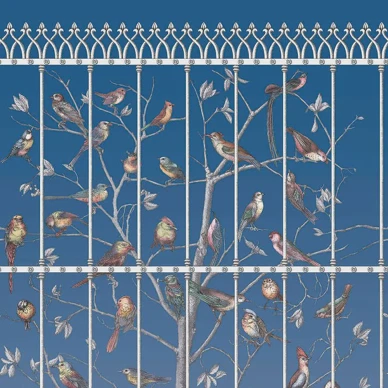 Uccelli sininen lintutapetti Cole et Sonilta 114 11023 image