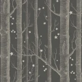Cole & Son Woods & Stars trädtapet svart-silver