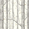 Cole & Son Woods & Stars trädtapet svartvit-brons
