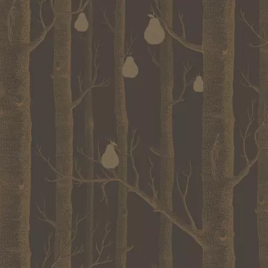 Cole & Son Woods & Pears trädtapet charcoal-bronze image