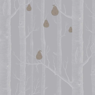 Cole & Son Woods & Pears trädtapet lilac grey/silver/bronze image