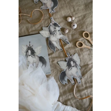 Mrs Mighetto Paper Friends Flying Ponies barngirlang image