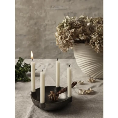 Ferm Living Bowl Candle Holder ljusstake Black Brass Small image