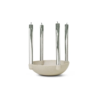 Ferm Living Bowl Candle Holder ljusstake Ceramic Large image