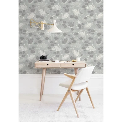 Nobel Nymphs usvansininen lintutapetti Littlephantilta 1472 image