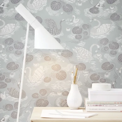 Noble Nymphs sininen lintutapetti tyohuoneeseen Littlephantilta image