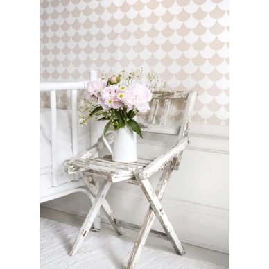 Waves graafinen roosa tapetti lastenhuoneeseen Littlephantilta 1483 image